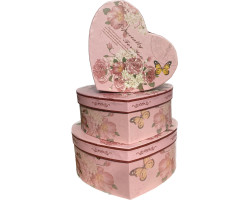 İthal Hediyelik 3 Lü Kalp Kutu 