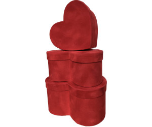 İthal Hediyelik 3 Lü Kalpli Kutu Kadife