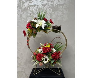 Yapay Gül Tanzimi Demir Kalp