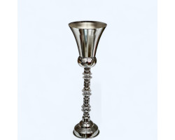 Metal Vazo Uzun Taşlı