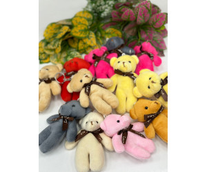 Peluş Mini Anahtarlık 12 lİ Paket Karışık Renk