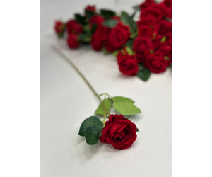 Kadife Tek Gül Buketlik Küçük Kafa